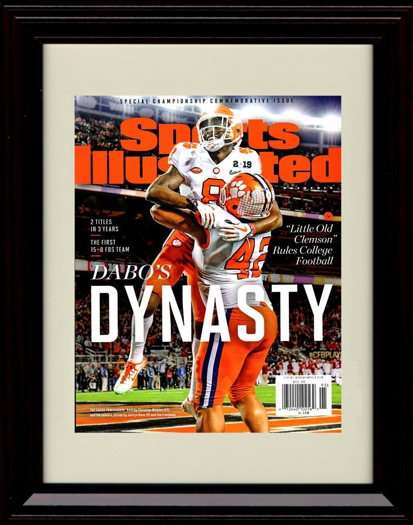 Framed 8x10 2018 Commemorative Sports Illustrated Autograph Promo Print - Clemson Tigers Framed Print - College Football FSP - Framed   