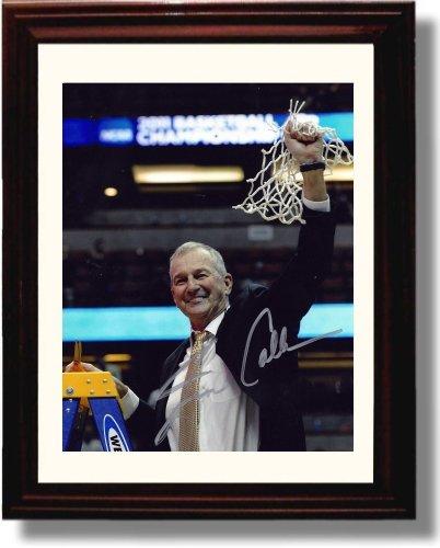 Framed 8x10 Jim Calhoun Autograph Promo Print - Connecticut Huskies - Cutting Down the Net Framed Print - College Basketball FSP - Framed   