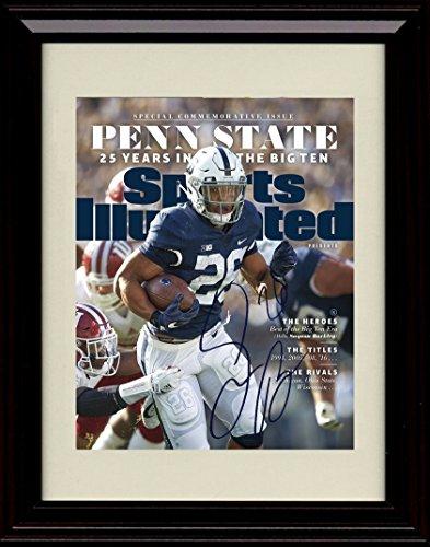 Framed 8x10 Saquon Barkley SI Autograph Promo Print - Penn State Nitany Lions Framed Print - College Football FSP - Framed   