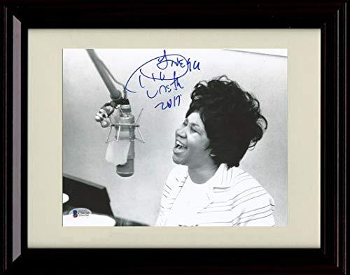 8x10 Framed Aretha Franklin Autograph Promo Print - Landscape - Queen Soul Framed Print - Music FSP - Framed   