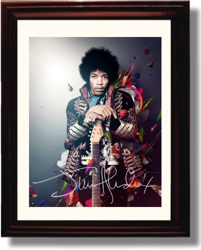 8x10 Framed Jimi Hendrix - Colours - Autograph Promo Print Framed Print - Music FSP - Framed   