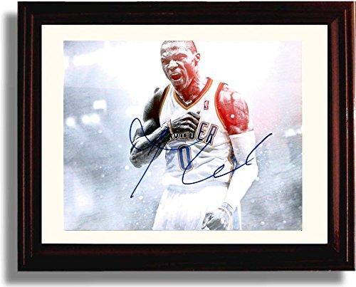 Framed Russell Westbrook "Bringing the Thunder" Autograph Promo Print - OKC Thunder Framed Print - Pro Basketball FSP - Framed   