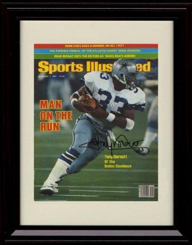 Framed Tony Dorsett - Dallas Cowboys SI Autograph Promo Print Framed Print - Pro Football FSP - Framed   