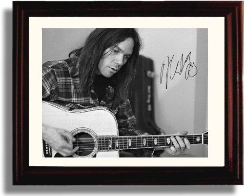 8x10 Framed Neil Young Autograph Promo Print Framed Print - Music FSP - Framed   