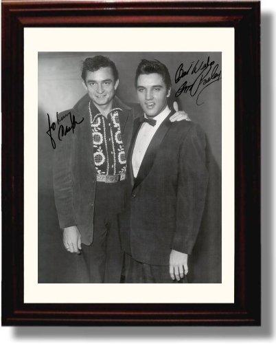 Unframed Johnny Cash and Elvis Presley Autograph Promo Print Unframed Print - Music FSP - Unframed   