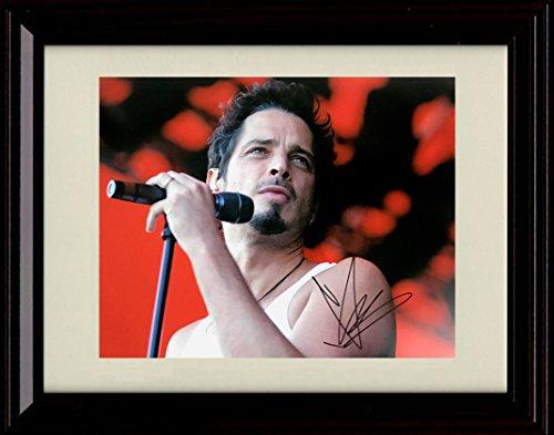 8x10 Framed Chris Cornell Autograph Promo Print - Soundgarden & Audioslave - Red Background Framed Print - Music FSP - Framed   