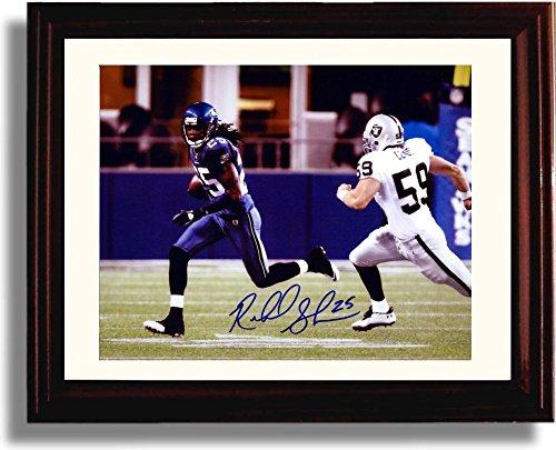 8x10 Framed Richard Sherman - Seattle Seahawks "On The Run" Autograph Promo Print Framed Print - Pro Football FSP - Framed   