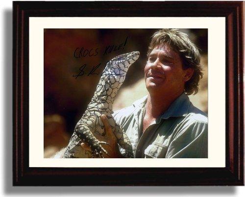 8x10 Framed Steve Irwin Autograph Promo Print Framed Print - Television FSP - Framed   