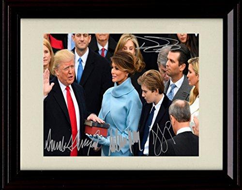 8x10 Framed Presidential Inauguration Autograph Promo Print - Trump Family Looking on Framed Print - History FSP - Framed   