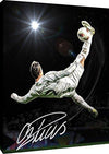 Canvas Wall Art:   Christiano Ronaldo Bicycle Kick Autograph Print Canvas - Soccer FSP - Canvas   