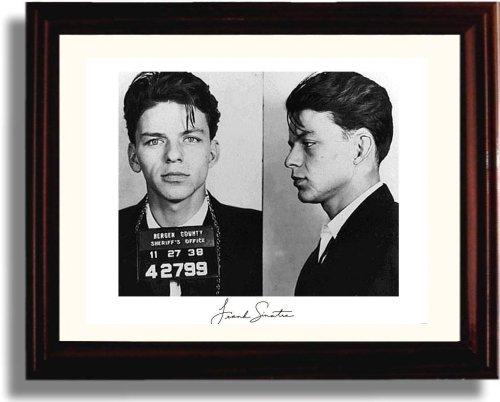 8x10 Framed Frank Sinatra Mugshot - Autograph Promo Print Framed Print - Music FSP - Framed   