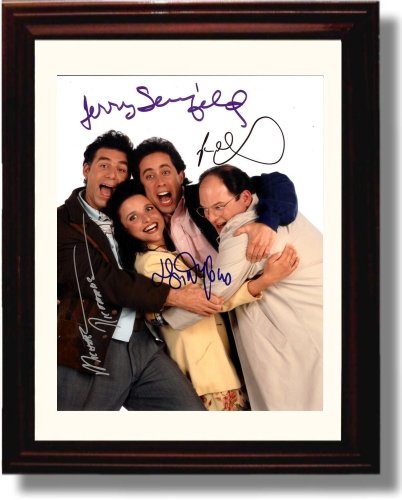 Framed Seinfeld Hug - Autograph Promo Print - Seinfeld Cast Framed Print - Television FSP - Framed   