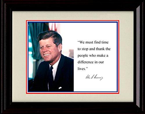 8x10 Framed John F Kennedy Autograph Promo Print Framed Print - History FSP - Framed   