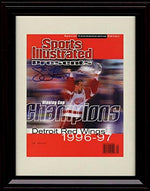 8x10 Framed Steve Yzerman Stanley Cup Champions SI Autograph Promo Print - 1996 Red Framed Print - Hockey FSP - Framed   