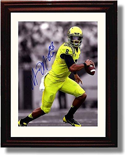 16x20 Gallery Frame Oregon Ducks Colorized Marcus Mariota Autograph Promo Photo Gallery Print - College Football FSP - Gallery Framed   