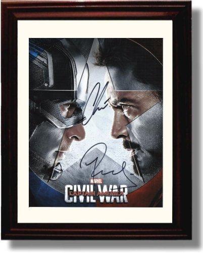8x10 Framed Cast of Civil War Autograph Promo Print - Marvel: Civil War Framed Print - Movies FSP - Framed   