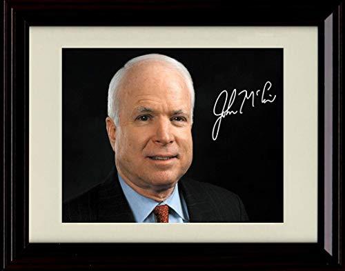 8x10 Framed John McCain Autograph Promo Print - Maverick - Landscape Framed Print - History FSP - Framed   