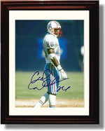 8x10 Framed Cris Dishman - Houston Oilers Autograph Promo Print Framed Print - Pro Football FSP - Framed   