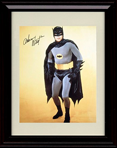 16x20 Framed Adam West Autograph Promo Print - Yellow Background Gallery Print - Television FSP - Gallery Framed   