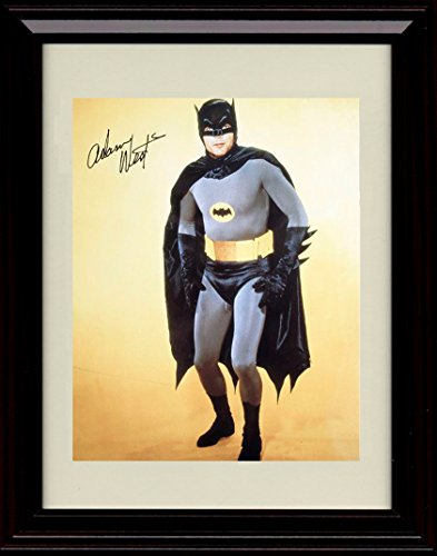 8x10 Framed Adam West Autograph Promo Print - Yellow Background Framed Print - Television FSP - Framed   