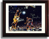 8x10 Framed Magic Johnson and Clyde Drexler Autograph Promo Print - LA Lakers and Houston Rockets Framed Print - Pro Basketball FSP - Framed   