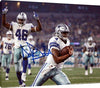 Floating Canvas Wall Art:   Dak Prescott TD Run Autograph Print Floating Canvas - Football FSP - Floating Canvas   