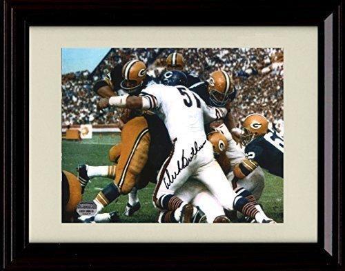 Framed Dick Butkus - Chicago Bears HoF LB Autograph Promo Print Framed Print - Pro Football FSP - Framed   