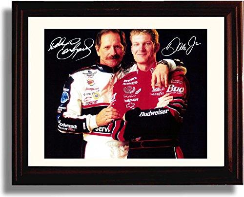 Unframed Dale Earnhardt & Dale Jr Father/Son Pose Autograph Promo Print Unframed Print - NASCAR FSP - Unframed   