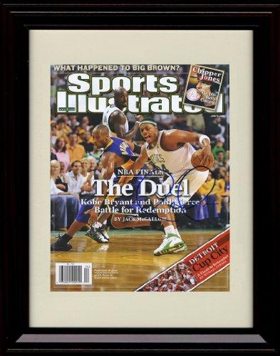 Framed Paul Pierce & Kobe Bryant SI Autograph Promo Print - Boston Celtics v Los Framed Print - Pro Basketball FSP - Framed   