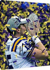 Floating Canvas Wall Art: Matt Flynn - LSU Tigers "Champion QB" Autograph Print Floating Canvas - College Football FSP - Floating Canvas   