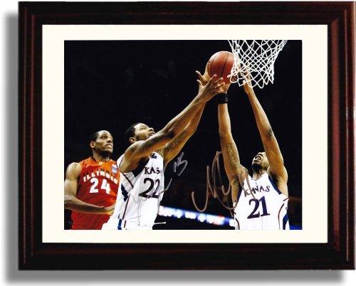 Framed 8x10 Markieff Morris and Marcus Morris Autograph Promo Print - Kansas Jayhawks Framed Print - College Basketball FSP - Framed   