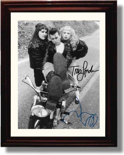 8x10 Framed Johnny Depp and Traci Lords Autograph Promo Print - Cry Baby Framed Print - Movies FSP - Framed   