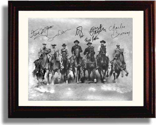 8x10 Framed Cast of Magnificent Seven Autograph Promo Print - Magnificent Seven Framed Print - Movies FSP - Framed   