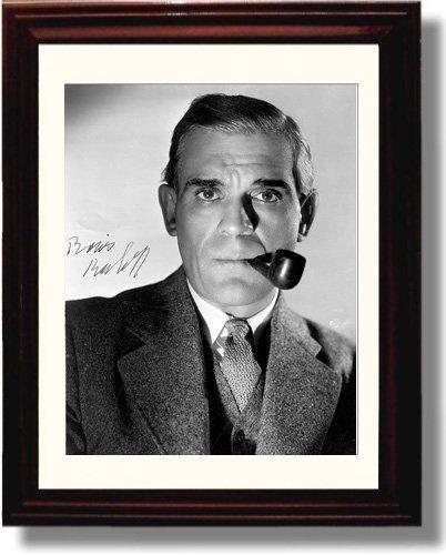 8x10 Framed Boris Karloff - Headshot - Autograph Promo Print Framed Print - Movies FSP - Framed   