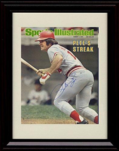 Framed 8x10 Pete Rose SI Autograph Replica Print - The Streak Framed Print - Baseball FSP - Framed   