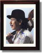 8x10 Framed Carlos Santana B&W Autograph Promo Print Framed Print - Music FSP - Framed   