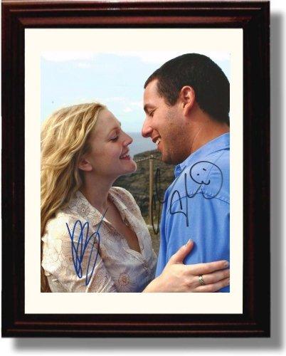 8x10 Framed Adam Sandler and Drew Barrymore Autograph Promo Print - 50 First Dates Framed Print - Movies FSP - Framed   