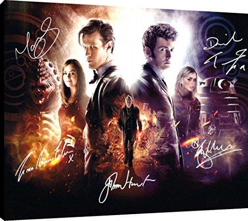 Framed Canvas Wall Art:   Dr. Who Autograph Print Floating Canvas - Television FSP - Floating Canvas   