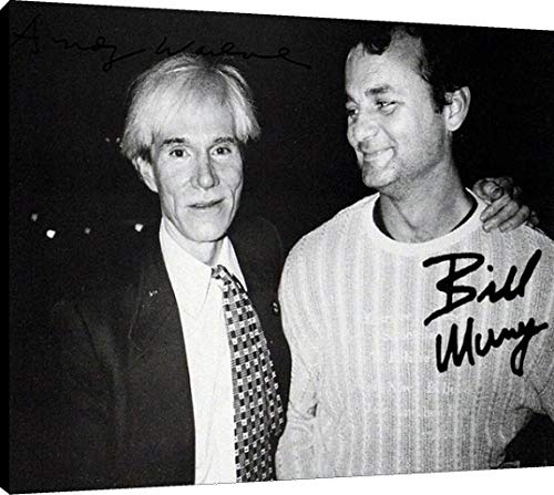 Floating Canvas Wall Art:  Andy Warhol & Bill Murray Autograph Replica Print Floating Canvas - Movies FSP - Floating Canvas   