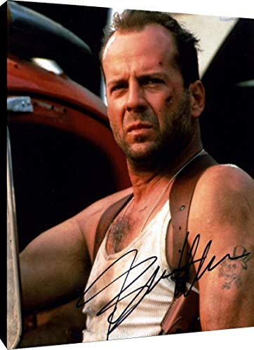 Floating Canvas Wall Art:  Bruce Willis Autograph Print Floating Canvas - Movies FSP - Floating Canvas   