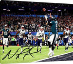 Floating Canvas Wall Art:   Nick Foles Touchdown Catch Autograph Print - Philly Special - TD Catch! Floating Canvas - Football FSP - Floating Canvas   