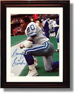16x20 Framed Barry Sanders - Detroit Lions Autograph Promo Print - Kneeling on Sideline Gallery Print - Pro Football FSP - Gallery Framed   