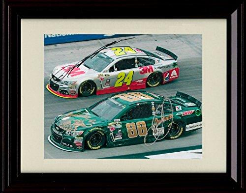 16x20 Framed Jeff Gordon and Jimmie Johnson Autograph Promo Print - NASCAR Greats! Gallery Print - NASCAR FSP - Gallery Framed   