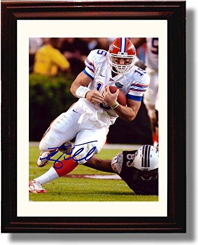 Framed 8x10 Tim Tebow White "#15 Turning the Corner" Florida Gators 2008 Champs Autograph Promo Print Framed Print - College Football FSP - Framed   