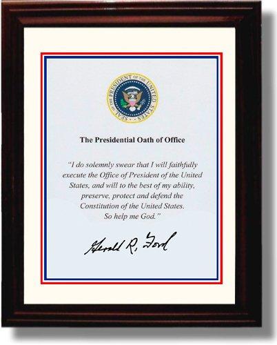 Unframed Gerald Ford Autograph Promo Print - Presidential Oath of Office Unframed Print - History FSP - Unframed   