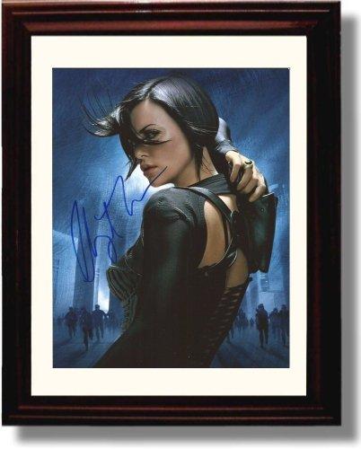 Framed Charlize Theron Autograph Promo Print - AEON Flux Framed Print - Movies FSP - Framed   