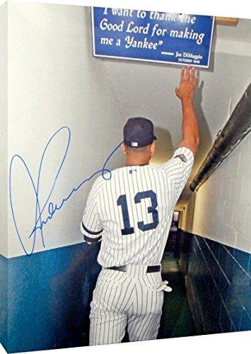 Canvas Wall Art:   Alex Rodriguez - New York Yankees - The Plaque Autograph Print Canvas - Baseball FSP - Canvas   