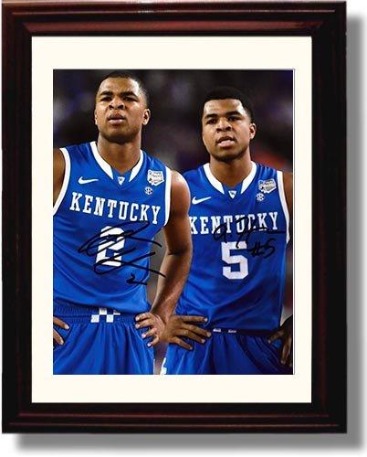 Framed 8x10 Aaron and Andres Harrison Autograph Promo Print - Kentucky Wildcats Framed Print - College Basketball FSP - Framed   