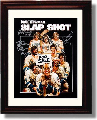 8x10 Framed Steve Carlson & Jeff Carlson & Dave Hanson Autograph Promo Print - Slap Shot Framed Print - Movies FSP - Framed   