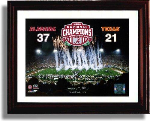 Framed 8x10 Alabama Championship Game Scorecard Print - 2009 BCS Champs Framed Print - College Football FSP - Framed   